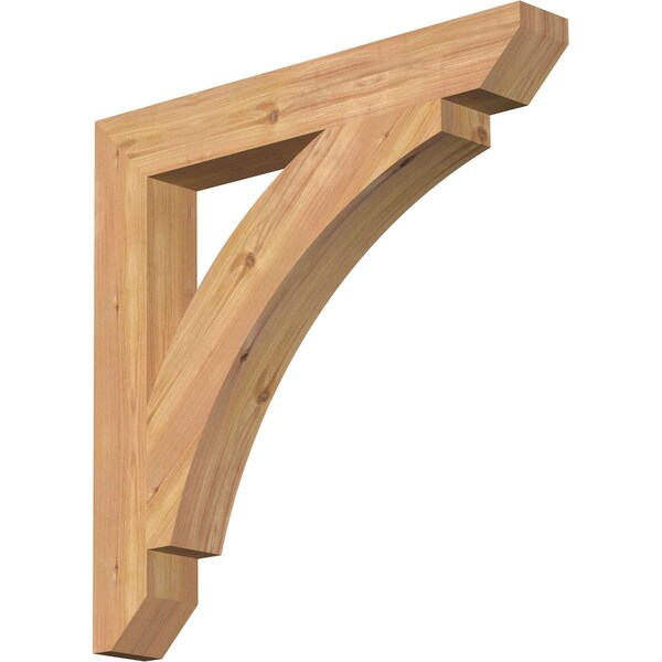 Ekena Millwork Thorton Slat Smooth Bracket, Western Red Cedar, 3 1/2"W x 26"D x 26"H BKT04X26X26THR06SWR - main